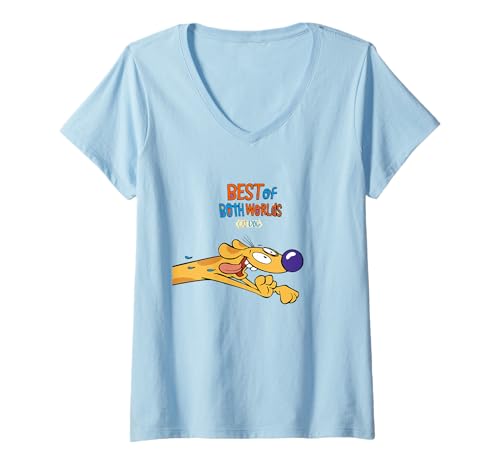 Damen Catdog Best of Both Worlds Classic Dog Character T-Shirt mit V-Ausschnitt Damen Catdog Best of Both Worlds Classic Dog Character T-Shirt mit V-Ausschnitt von CATDOG