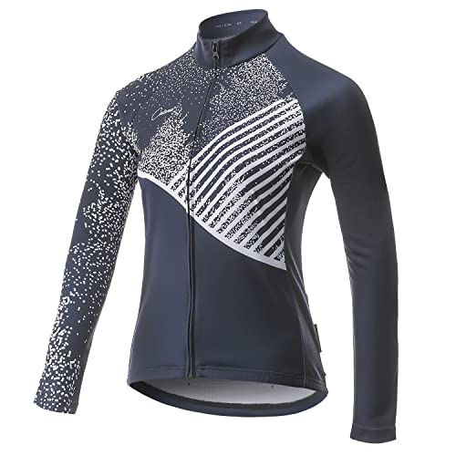 CATENA Damen Fahrradbekleidung Langarm Radtrikot Winddicht Thermische Fleece Wärmehaltung Atmungsaktiv von CATENA