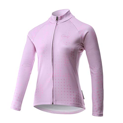 CATENA Damen Radtrikot Thermoshirt Top Herbst Winter Langarm Fahrradjacke eng anliegend, Pink, Mittel von CATENA