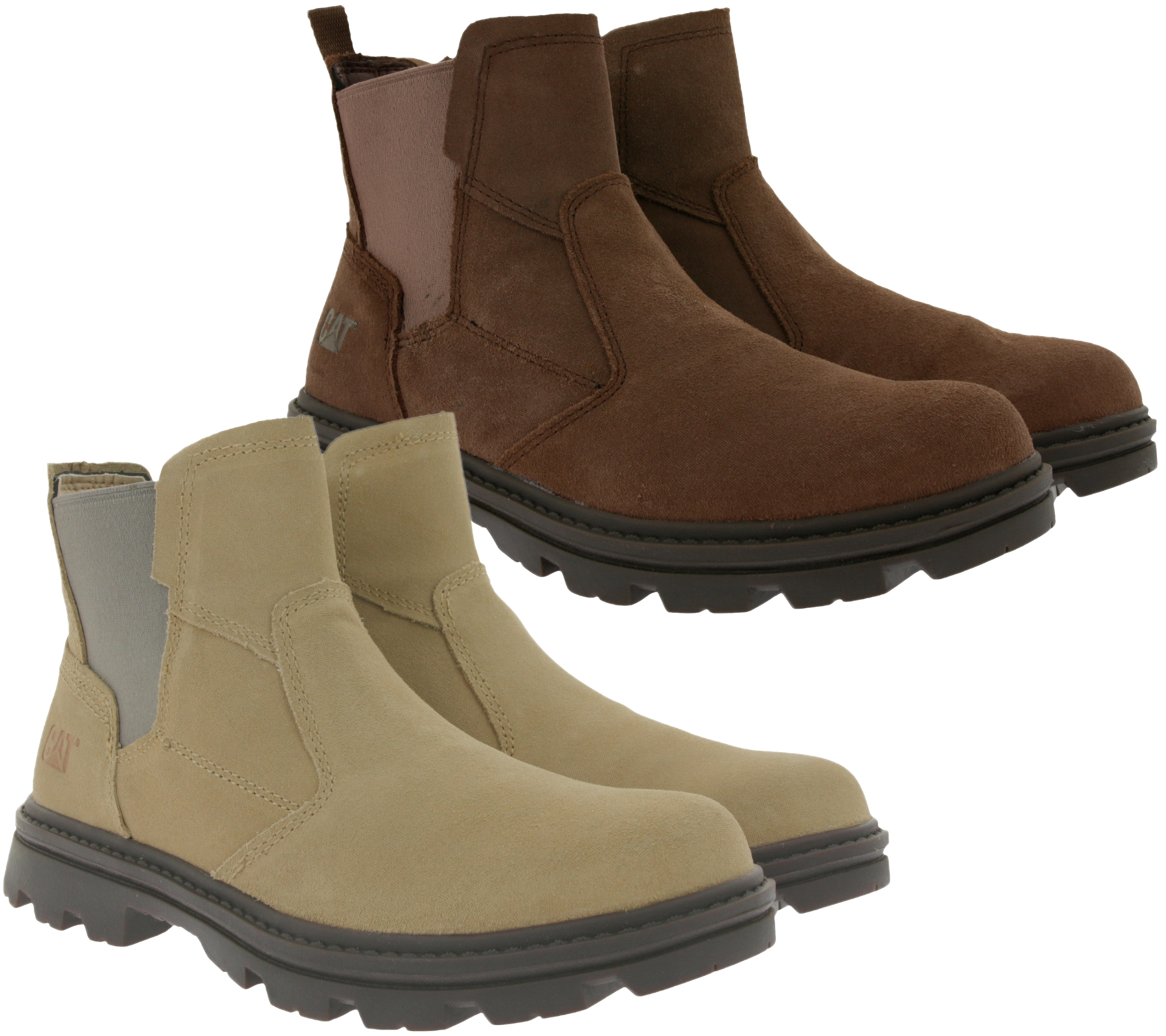 CATERPILLAR Practitioner Herren Wildleder-Stiefel Chelsea-Boots P725198 Dachshund Braun oder P725200 Starfish Beige von CATERPILLAR