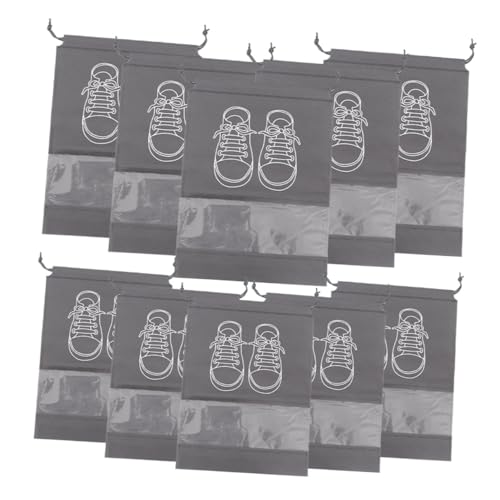 CATIEBYE 10Stücke Schuhtaschen für Reisen Robuste Aufbewahrung mit Kordelzug Transparente Staubbeutel für Damen Herrenschuhe Praktische Reisetaschen Modernem von CATIEBYE