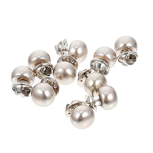 CATIEBYE 10Stücke Sicherheits Rock Buttons für Damen Unsichtbare Peeping Broschen für Cardigans Champagnerfarben für Kleiderdekoration Stilverbesserung von CATIEBYE