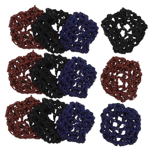 CATIEBYE 15stücke Dutt-haarschmuck Aus Gehäkeltem Seidengarn Elastische Haarnetze Für Frauen Unsichtbare Duttabdeckungen Für Tänzer Handgefertigte Styling-zubehör Für Beruf Und von CATIEBYE