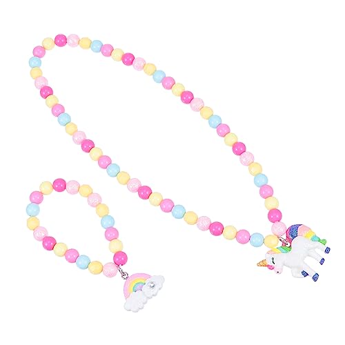 CATIEBYE 1Satz Schmuck Set für Teiliges Armband Halskette Bunten Plastikperlen Perfektes für Stylisches Design CATIEBYE 1Satz Schmuck Set für Teiliges Armband Halskette Bunten Plastikperlen Perfektes für Stylisches Design von CATIEBYE