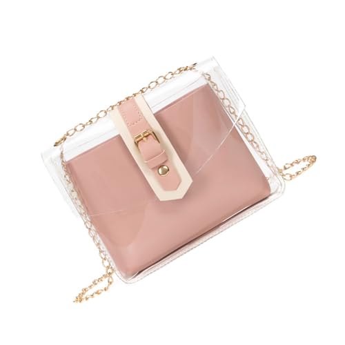 CATIEBYE 1Stück Chic Transparente Umhängetasche für Damen Kettentasche Stilvolle Schultertasche für Freizeit für Handy und Persönliche Gegenstände CATIEBYE 1Stück Chic Transparente Umhängetasche für Damen Kettentasche Stilvolle Schultertasche für Freizeit für Handy und Persönliche Gegenstände von CATIEBYE