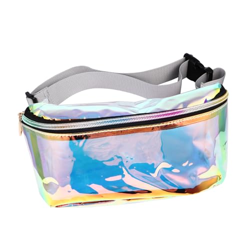 CATIEBYE 1Stück Damen Hüfttasche Transparente Gürteltasche mit Verstellbarem Schultergurt für Outdoor Aktivitäten PVC Material Stylische Umhängetasche für Festivals Reisen von CATIEBYE