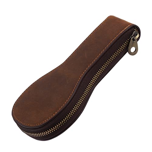 CATIEBYE 1Stück Reise Uhrenaufbewahrungstasche Rindsleder Vintage Uhren Organizer mit Reißverschluss für Männer und Frauen für Unterwegs und Zuhause von CATIEBYE