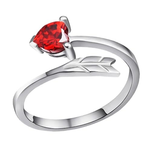CATIEBYE 1Stück Silber Ring Cupid Arrow Verlobungsringe für Damen und Herren Verstellbar Modischer Fingerring für Besondere Anlässe und von CATIEBYE