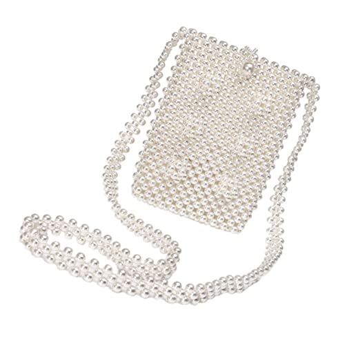 CATIEBYE 1Stück Umhängetasche Damen Perlenhandtasche für Freizeit Shopping Strand Party Leicht Kompakt Perfektes für Freundinnen Cremefarbe CATIEBYE 1Stück Umhängetasche Damen Perlenhandtasche für Freizeit Shopping Strand Party Leicht Kompakt Perfektes für Freundinnen Cremefarbe von CATIEBYE