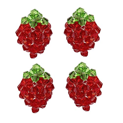 CATIEBYE 2 Paare Erdbeer Ohrringe Damen Ohrstecker Modisch Dekorative Ohrhänger Leicht zu Tragen All Match Schmuck für Mädchen Party Abendkleid von CATIEBYE