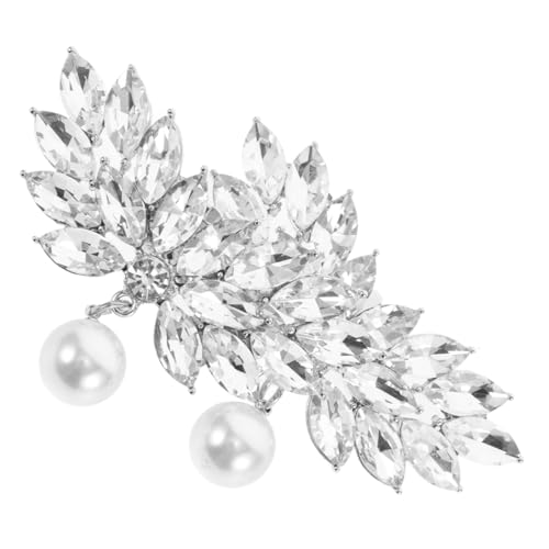 CATIEBYE 2 Stück Abnehmbare Schuhclips mit Strasssteinen und Perlen Schuhschnallen Langlebiger für Damen Schuhdekoration für High Heels und Flats von CATIEBYE