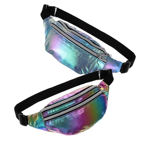 CATIEBYE 2 Stück Bauchtasche Herren Damen aus Oxford Modische Crossbody Fanny Pack Vielseitig Tragbar als Hüfttasche oder Brustbeutel für Outdoor Reisen Alltag Teiliges in Blau von CATIEBYE