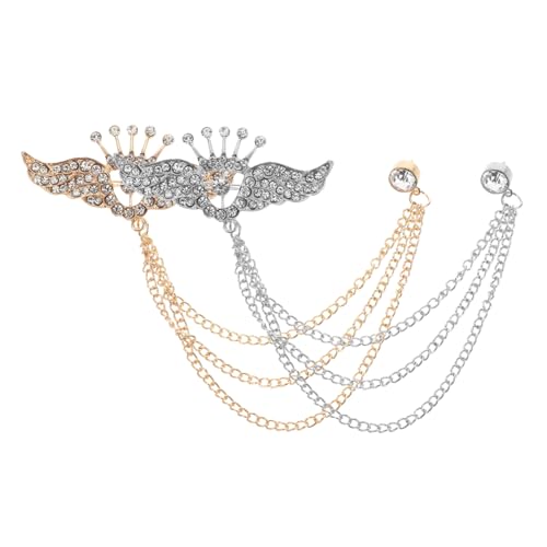 CATIEBYE 2stücke Kettenhänge-flügel Und Fransenbesatz Brosche Für Herren Und Damen Zur Partyzubereitung Und Hochzeitsdekoration von CATIEBYE