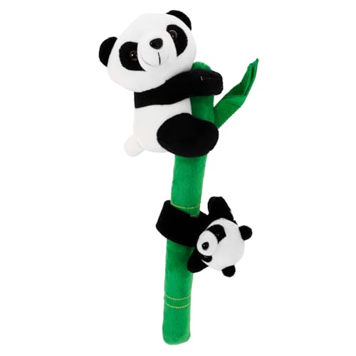 CATIEBYE 2 Stück Niedliches Plüsch Snap Armband Panda Form Kuscheliges Stofftier Slap Armband Bequemer Verarbeitet für Handgelenkaccessoire von CATIEBYE