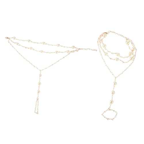 CATIEBYE 2 Stück Perlen Fußkettchen Mehrschichtige Knöchelketten für Damen Strand Schmuck Leicht Langlebig Hautfreundlich für Party Hochzeit Alltag von CATIEBYE