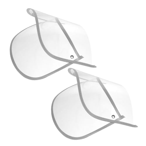 CATIEBYE Regenmantel Zubehör 2 Stück Transparente Hutkrempe Für Regenhüte Abnehmbares Visier Für Schutz Bei Outdoor Aktivitäten Und Reisen Kunststoffmaterial Gesichtsschutzschild Für von CATIEBYE