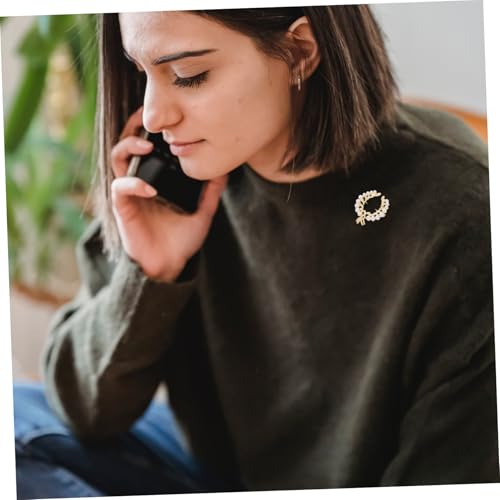 CATIEBYE 2 Stück Retro Perlen Brosche aus Legierung Vintage Damen Corsage Anstecknadel Schmuck für Kleidung Elegant Langlebig Rostfrei Kompakt und Einfach zu Tragen von CATIEBYE