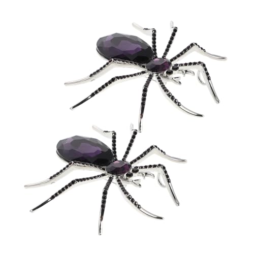 CATIEBYE 2stücke Glitzer Spinnenbrosche Rhinestone Halloween Schmuckpin Vintage Dekoration Für Anzüge Mäntel Taschen Und Röcke Accessoire Für Damen Und Herren von CATIEBYE