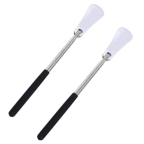CATIEBYE 2 Stück Verstellbarer Schuhlöffel aus mit Langem Teleskopgriff Ergonomischer Schuhanzieher für Herren Damen und Senioren zur Bequemen Schuhpflege und Einfachem Ausziehen von CATIEBYE