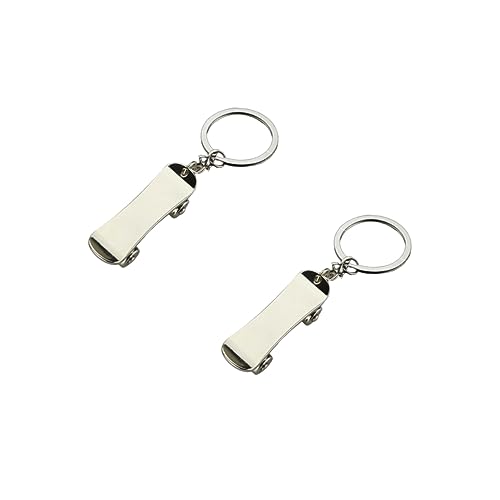 CATIEBYE 2St Schlüsselhalter geburtstagszig trauzeugengeschenke rucksacknike Geldbörse-Schlüsselanhänger Autoschlüsselzubehör Schlüsselanhänger fürs Auto hängende Schlüsselanhänger Silver von CATIEBYE