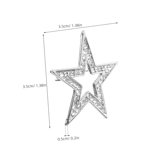 CATIEBYE 2Stücke Damen Anstecknadel Strassbrosche im Stern Design für Anzüge Kleider und Schals für Hochzeiten Valentinstag und Muttertag von CATIEBYE