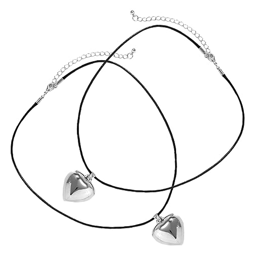 CATIEBYE 2stücke Herzhalskette Mit Herzform Anhänger Goldene Sternornamente Damen Schlüsselbeinkette Einfache Halskette Für Mädchen Halsschmuck Geschenkschmuck von CATIEBYE