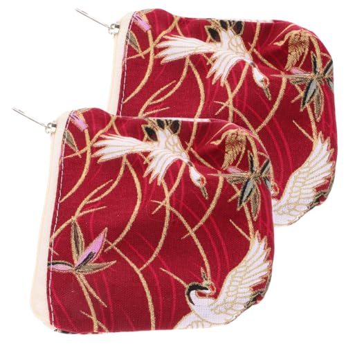 CATIEBYE 2stücke Japanische Münzbörse Mit Reißverschluss Mini-geldbörse Aus Canvas Münzbeutel Geldbeutel Für Kleingeld Und Kleine Gegenstände von CATIEBYE