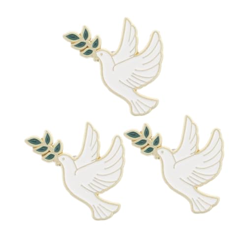 CATIEBYE 3 Stück Friedenstauben Brosche Friedliche Etiketten Pins Tauben Anstecknadeln Broschennadeln Tauben Anstecknadeln Party Pins Pullover Brosche Tierbrosche Mini von CATIEBYE
