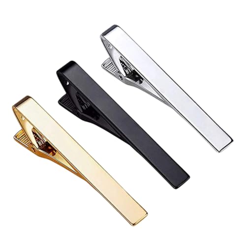 CATIEBYE 3 Stück Teiliges Herren Krawattenklammer Hochzeits und Business Krawattennadel Klassisch Stilvoll für Anzug und Hemd von CATIEBYE