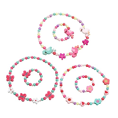 CATIEBYE 3Sätze Teiliges Holzperlen Schmuckset Halskette Armband für DIY Bastelset mit Bunten Holzperlen Perfektes für Partys CATIEBYE 3Sätze Teiliges Holzperlen Schmuckset Halskette Armband für DIY Bastelset mit Bunten Holzperlen Perfektes für Partys von CATIEBYE