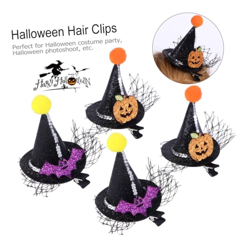 CATIEBYE 4 Stück Zauberer Haarnadel Haarschmuck Für Mit Haarklammern Mini Haarklammern Für Kopfbedeckungen Kleine Party Accessoires Für Mädchen Styling Süßes Kunstleder von CATIEBYE