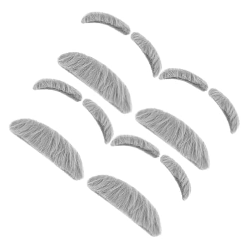 CATIEBYE 4Sätze Lustige Künstliche Augenbrauen Schnurrbärte für Halloween Kostüme Selbstklebende Requisiten für Partys Cosplay Festivals von CATIEBYE