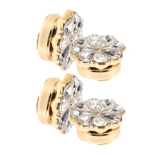 CATIEBYE 4stücke Manschettenknöpfe Mit Strasssteinen Für Damenhemden Und Herrenshirts Blumenmuster-abdeckung Für Hochzeiten Und Besondere Anlässe von CATIEBYE