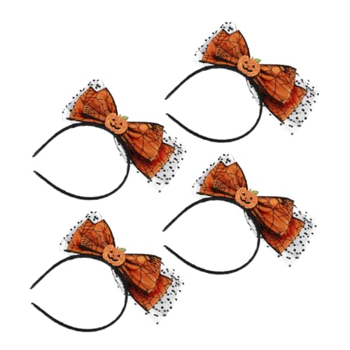 CATIEBYE 4stücke Kürbis-haarreif Für Halloween-partys Stirnband Mit Schleife Haarreifen Für Damen Und Mädchen Kopfschmuck Für Festivals Party-accessoires Mit Gruseligem Design von CATIEBYE