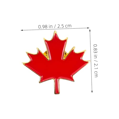CATIEBYE 50 Stück Ahornblatt Anstecknadeln Zinklegierung Emaillierte Flagge Broschen für Kragen Krawatten Hüte und Taschen Leichter Modischer Kanadischer Souvenir Clip von CATIEBYE