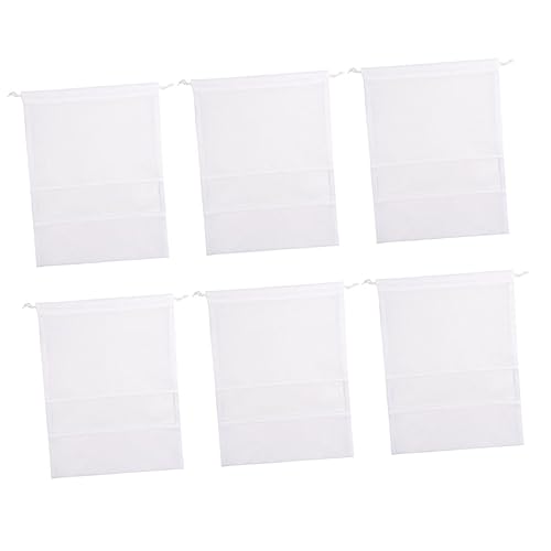 CATIEBYE 6 Stück Teiliges Kordelzug Schuhbeutel mit Transparentem Fenster Wiederverwendbare wasserdichte Schuh Aufbewahrungstaschen für Reisen und Alltag Geeignet für Damen und von CATIEBYE