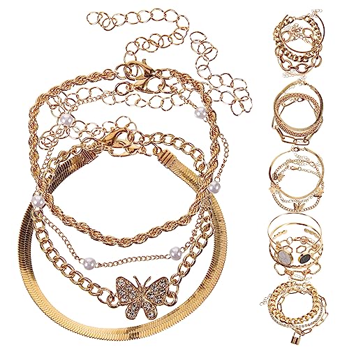 CATIEBYE 6sätze Fußkettchen Für Frauen Fußschmuck Leicht Und Angenehm Geeignet Für Weihnachten Frühlingsfest Halloween Und Andere Anlässe Als Für Freundinnen Töchter Und von CATIEBYE