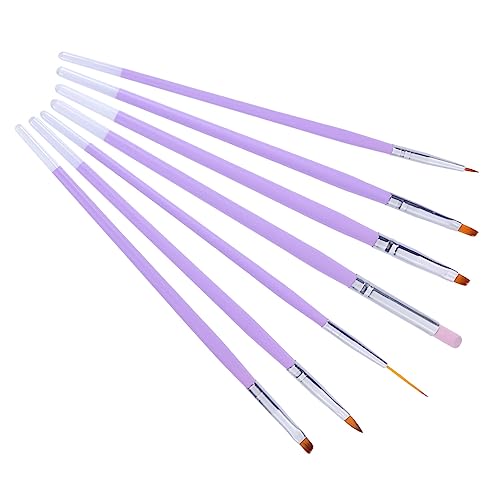 CATIEBYE 7 Stück Nageldesign Pinsel Teilig Langlebige Nail Art Malpinsel für Feine Details Leichtes Maniküre Werkzeug Geeignet für Professionelle Nagelkünstler und Heimgebrauch von CATIEBYE