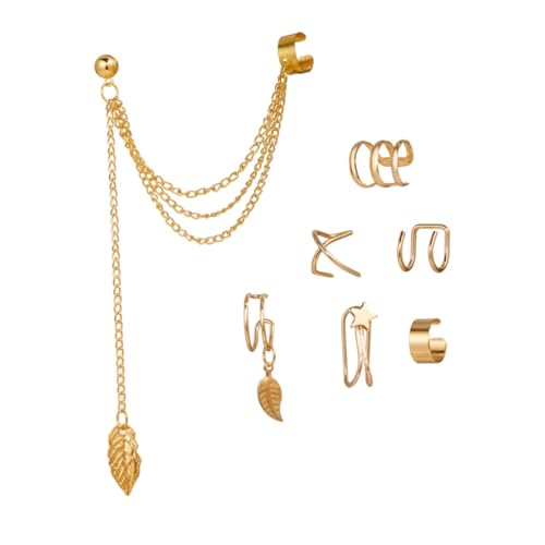 CATIEBYE 7 Stück Teiliges Ohrclips Damen Ohrmanschetten aus Metall Legierung Boho Stil Ear Cuff Ohrschmuck Leicht Langlebig Modisch nicht Durchstochen Elegantes für Frauen von CATIEBYE