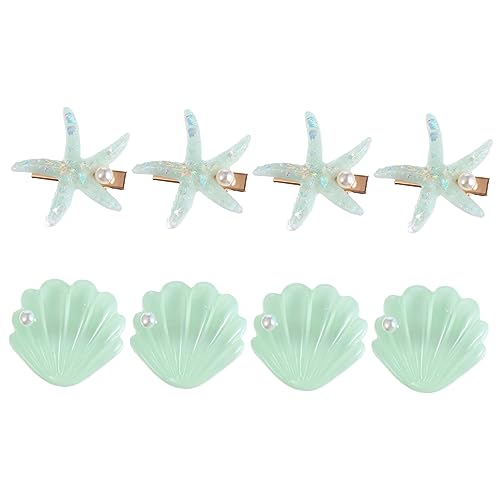 CATIEBYE Haarschmuck Mädchen 8er Set Muschel Haarnadeln Haarspange Kopfschmuck Für Mädchen Stilvoll Bequem von CATIEBYE