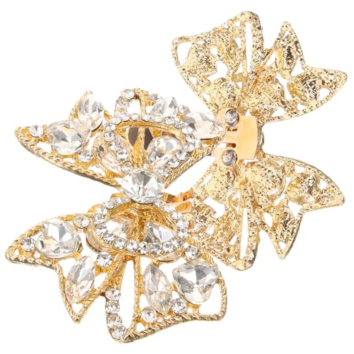 CATIEBYE Abnehmbare Schuhclips mit Schleifen Design Glitzernde Strass Schuhschmuck aus Legierung Damenschmuck Buckles für High Heels und Hochzeit Vielseitige Schuhdekorationen von CATIEBYE