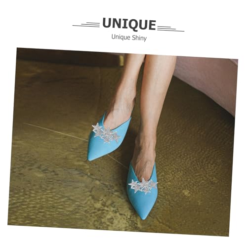CATIEBYE Abnehmbare Stern Schuhcharms Glänzend Hochzeitsclip mit Strass Bling für Damen High Heels Brautschmuck Valentinstag Schuhdekoration von CATIEBYE