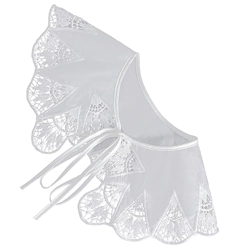CATIEBYE Abnehmbarer Spitzenkragen Für Damen Detachable Lace Fake Collar Für Vielseitige Outfits Für Büro Und Freizeit Sorgt Für Einen Süßen Look Und Ist Leicht Zu Tragen von CATIEBYE
