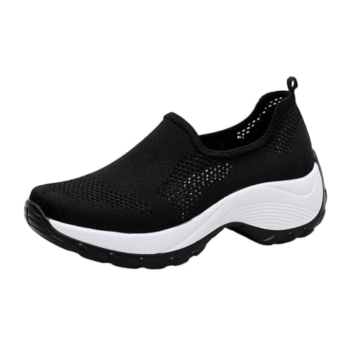 CATIEBYE Atmungsaktive Damen Sneakers mit Luftpolster Leichte Mesh Walkingschuhe für Outdoor Fitness Bequeme Sportschuhe mit Langlebigem Obermaterial für Alltag und Training von CATIEBYE