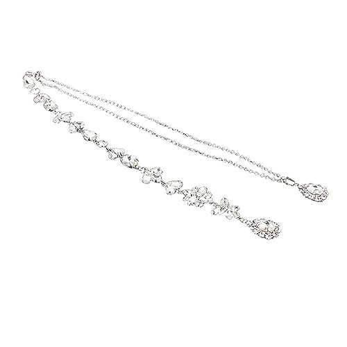 CATIEBYE Backless Lange Körperkette mit Kristallperlen Anhänger Damen Halskette für Hochzeit Party und Besondere Anlässe Modischer Schmuck für Frauen von CATIEBYE