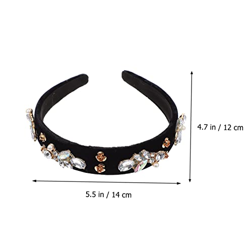 CATIEBYE Barock Haarreif Damen mit Perlen und Strasssteinen Leichtes Stilvolles Haarband für Festliche Anlässe und Alltag Modisches Haarschmuck accessoire Langlebig und Formbeständig von CATIEBYE