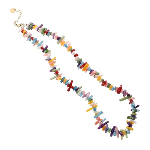 CATIEBYE Korallen Halskette Perlenkette Choker Für Damen Steine Schmuck Halskette von CATIEBYE