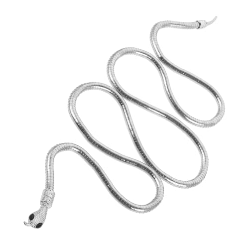 CATIEBYE Biegsames Schlangenarmband und Halskette Flexibles Schmuckstück mit Punk schlangendesign für Damen und Herren Vielseitig Tragbar als Armband Choker und Haarschmuck von CATIEBYE