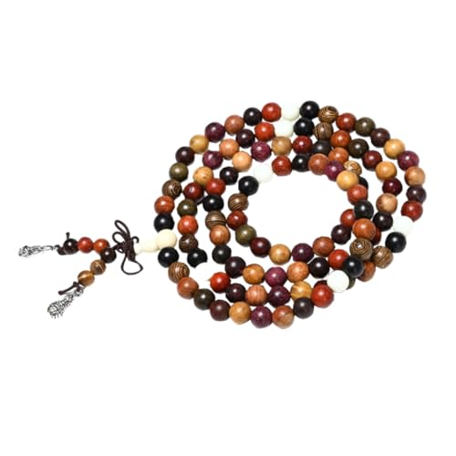 CATIEBYE Buddha Perlen Holz Armband Natürliche Sandelholzperlen Spirituelle Handkette Meditation Schmuck für Damen Herren Boho Stil von CATIEBYE