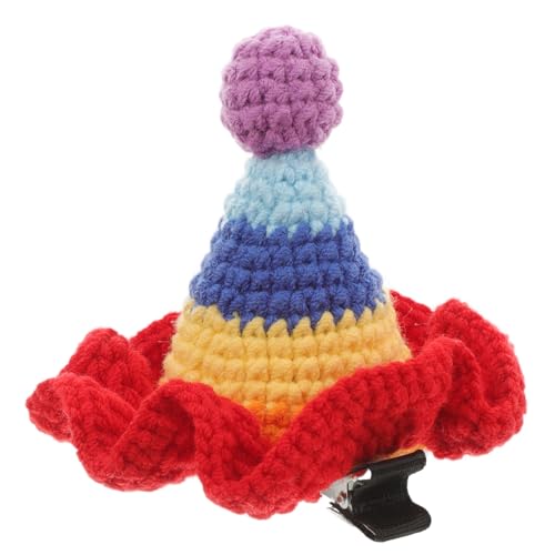 CATIEBYE Woll-haarspange Hutform Für Handgemachte Häkel-haaraccessoires Für Feiern Und Besondere Anlässe Farbenfrohe Und Charmante Haarclips Für Mädchen von CATIEBYE
